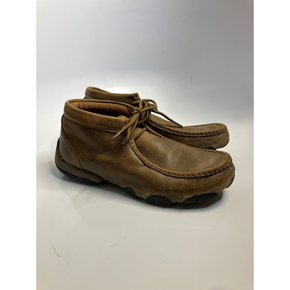 Twisted X Driving Moc Chukka Women 7 Brown Good Leather Lace Up WDM0001
